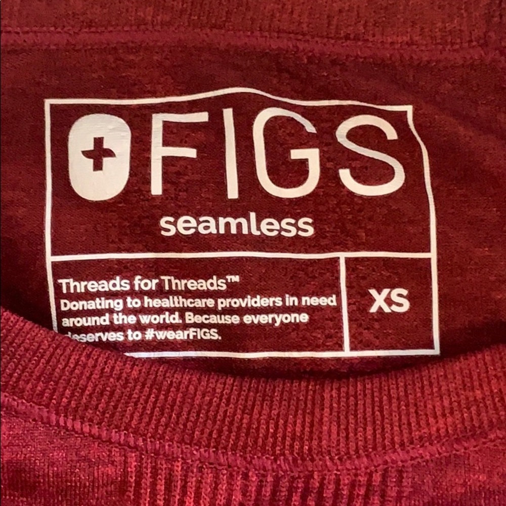 Figs red underscrub long sleeve shirt